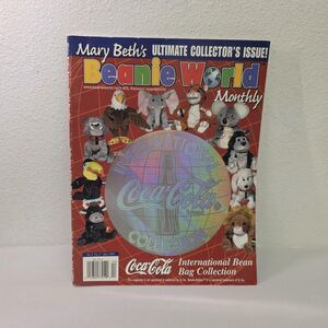 Vintage TY Beanie Baby 1999 April Mary Beths bean world monthly magazine